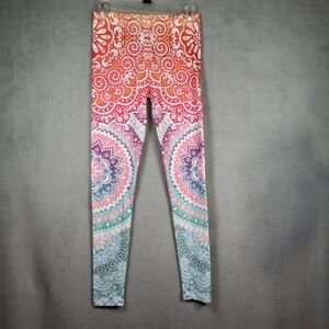 Womens Mandala Print Leggings‎ Multicolor Boho Festival Yoga Pants One Size